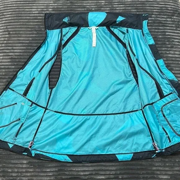 Lululemon Pack It Packable Vest Hidden Hood Blue Black Women’s Size 6 - Picture 11 of 12